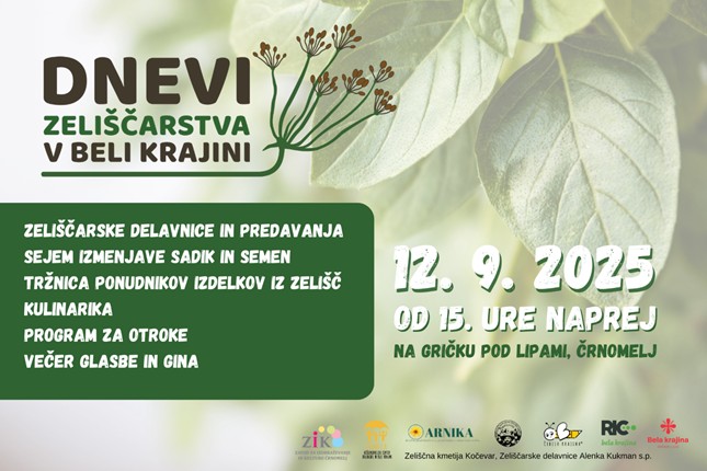 Dnevi zeliščarstva v Beli krajini 2025 – praznik narave in znanja