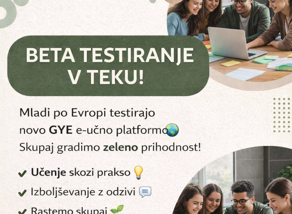 Beta testiranje GYE e-učne platforme